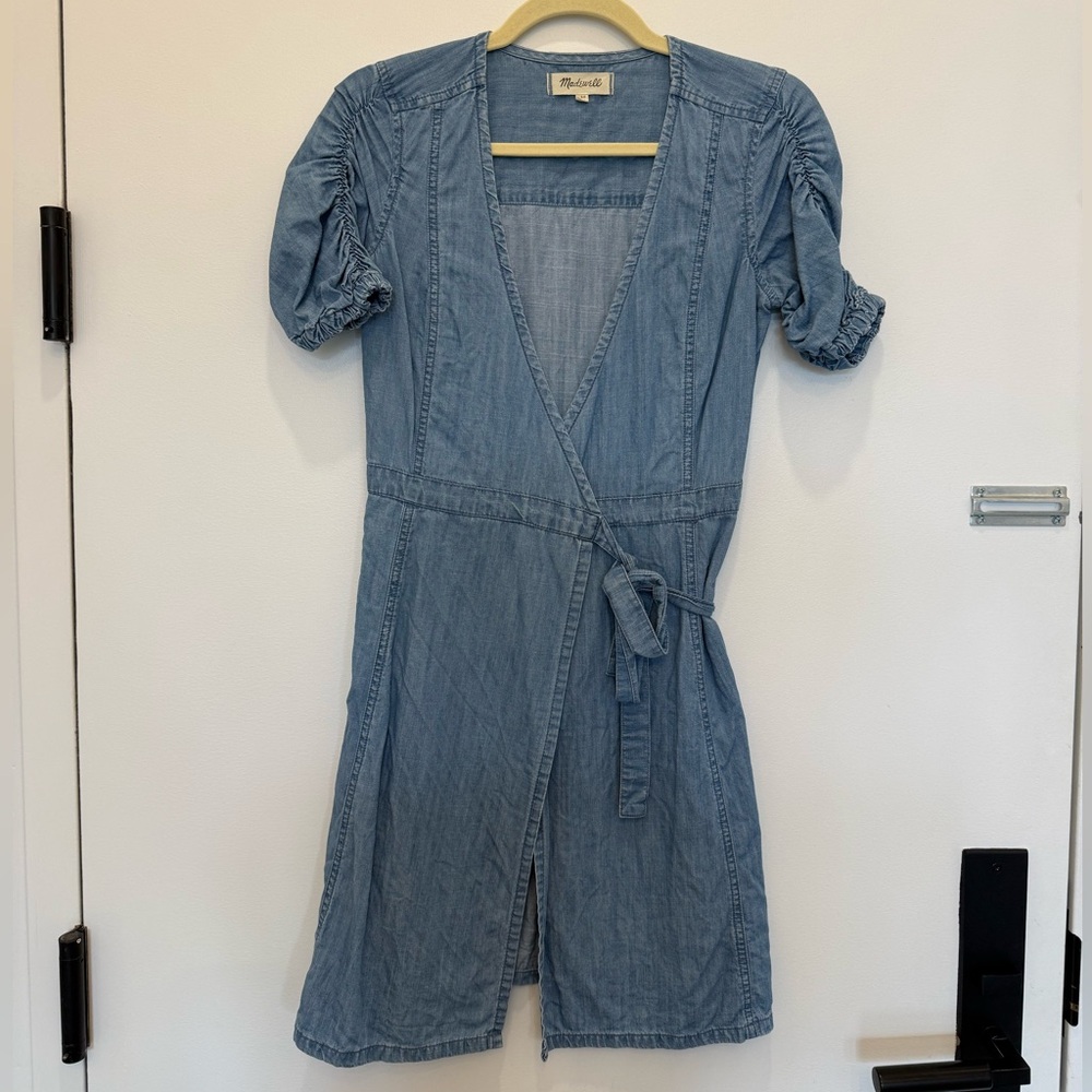 Madewell Light Blue Denim Midi Dress